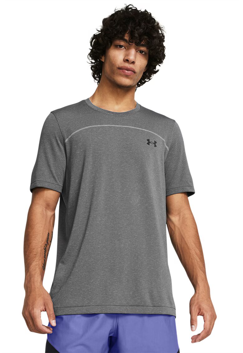 Under Armour Спортна тениска Rush - Черен/Tъмносив