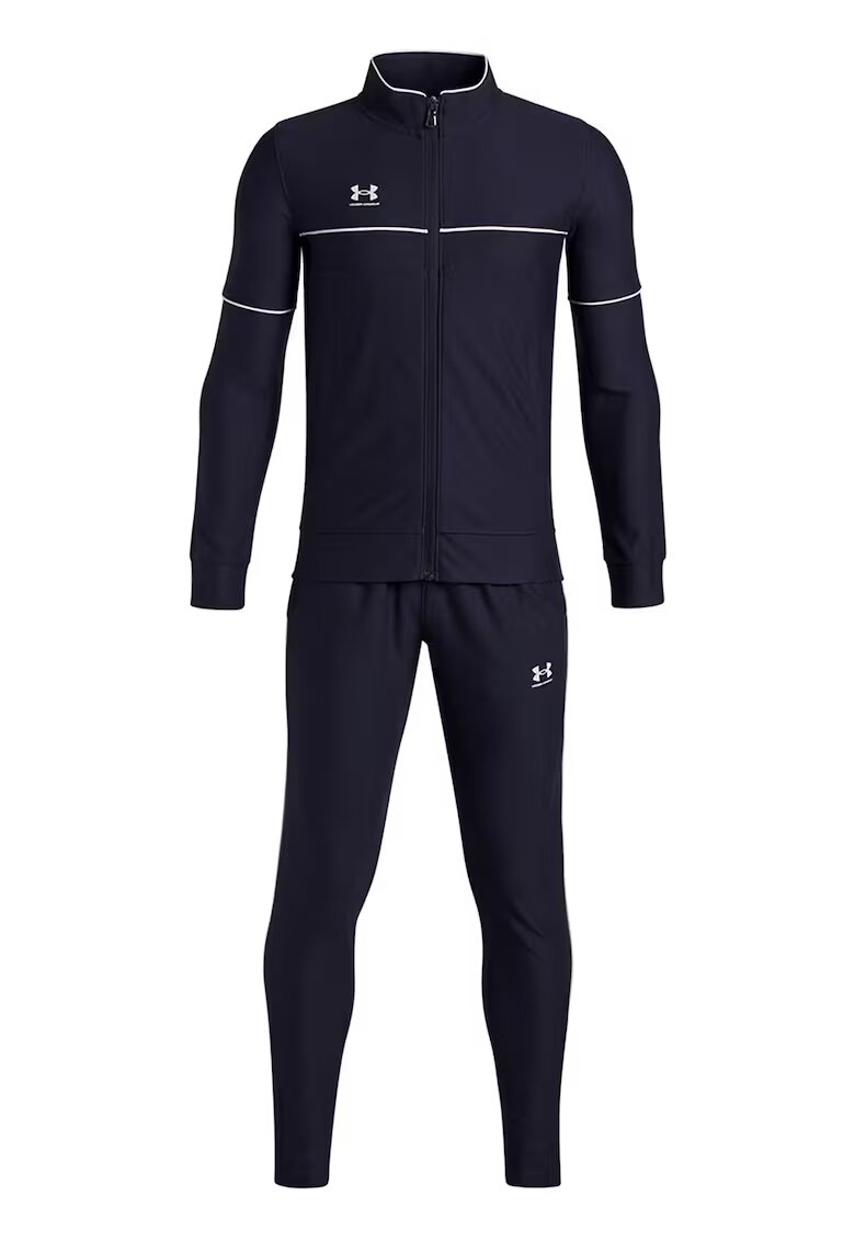 Under Armour Тренировъчен екип Challenger с цип и лого - Кралско Синьо/Лайм зелено