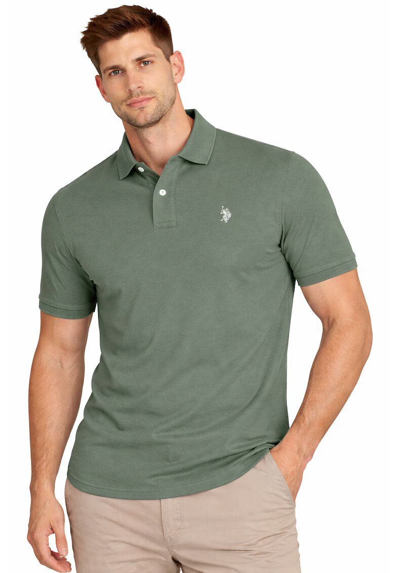 US Polo Assn Мъжка поло тениска - - памук - вталена кройка