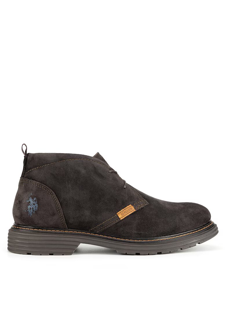 US Polo Assn Мъжки боти - U.S. Polo Assn - LORENZ002M/DS1 - естествена кожа - кафяви
