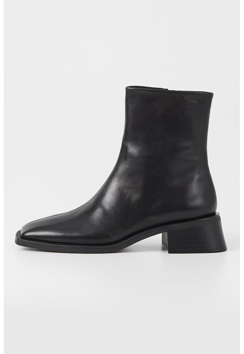 Vagabond Shoemakers Кожени боти Blanca с квадратен връх - Черен