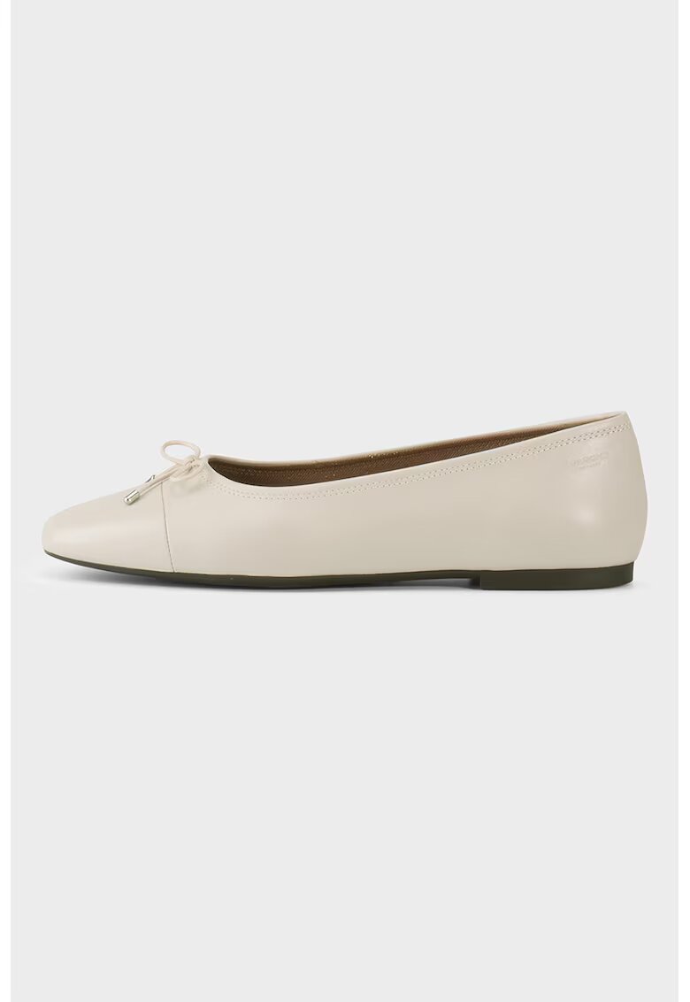 Vagabond Shoemakers Кожени пантофки Jolin с панделки - Мръснобял
