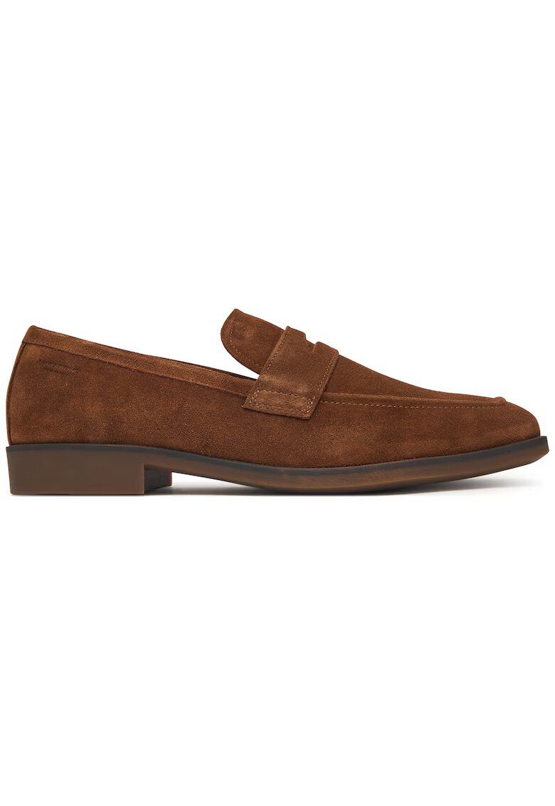 Vagabond велурени обувки loafer с каишка тип penny - кафяви