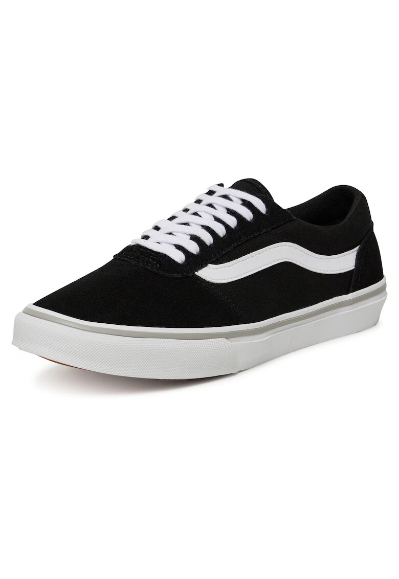 Vans Дамски кецове естествена кожа - черно/бяло