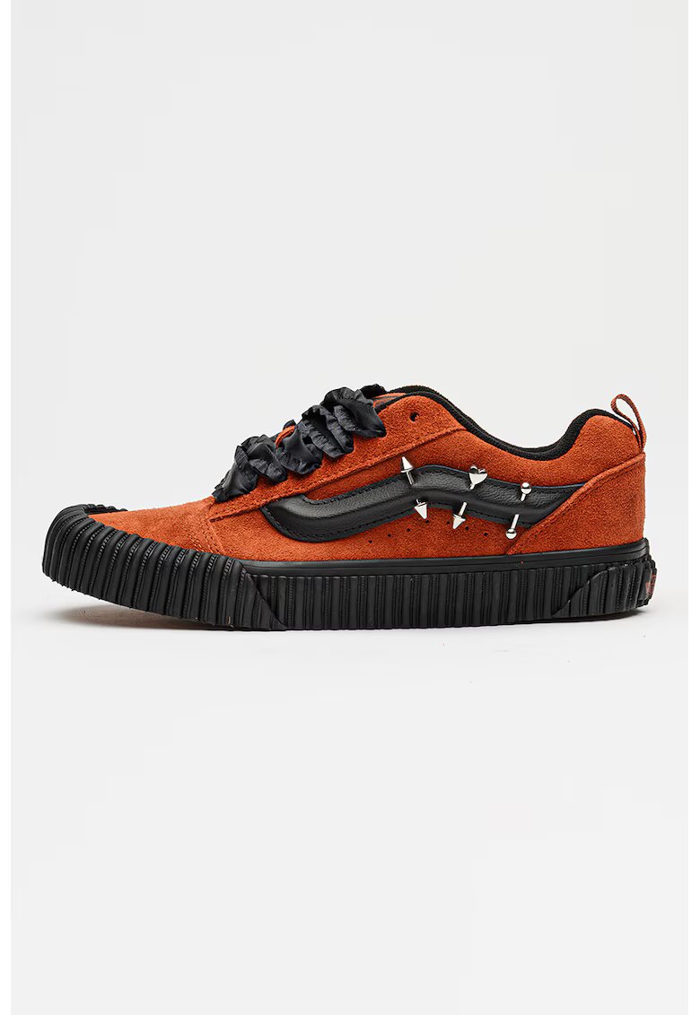 Vans Спортни обувки Knu Skool от велур и кожа - Коняк кафяв/Черен