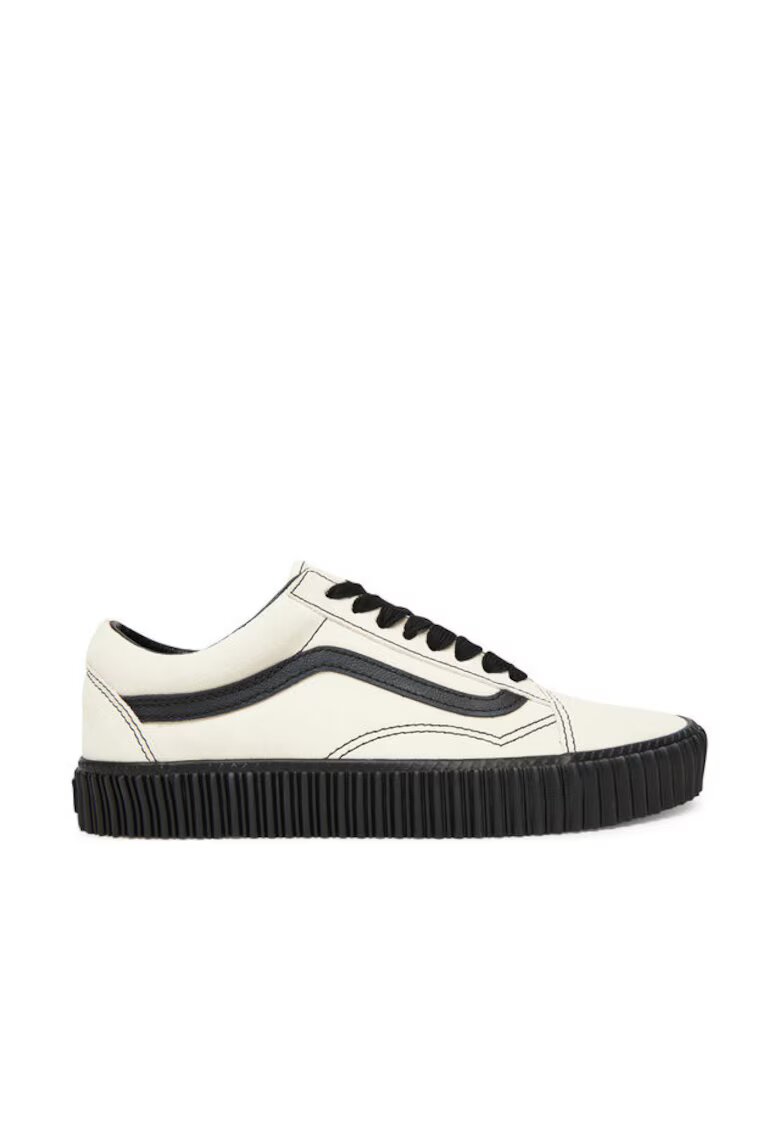 Vans Унисекс кецове Classic White Old Skool Creeper - естествена кожа - бели