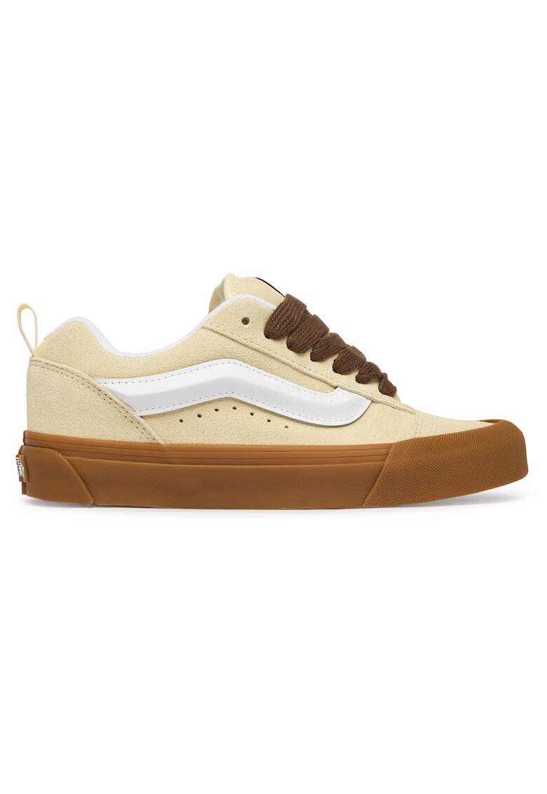 Vans Унисекс кецове - естествена кожа - жълти - емблематичен дизайн