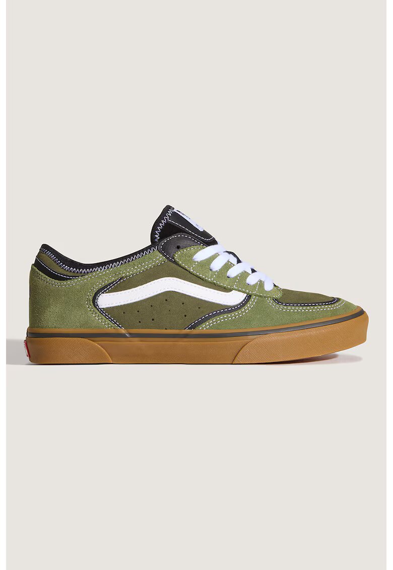 Vans Унисекс велурени спортни обувки Rowley Classic - Тъмнозелена маслина/Тъмно