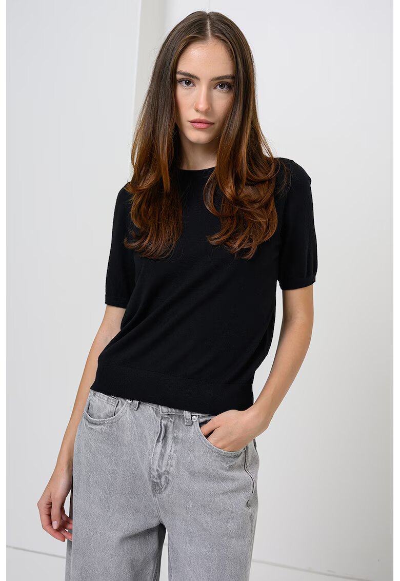 Vero Moda Вълнен пуловер с къси ръкави
