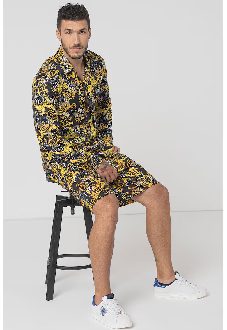 Versace Jeans Couture Бермуди с принт - Черен/Жълт