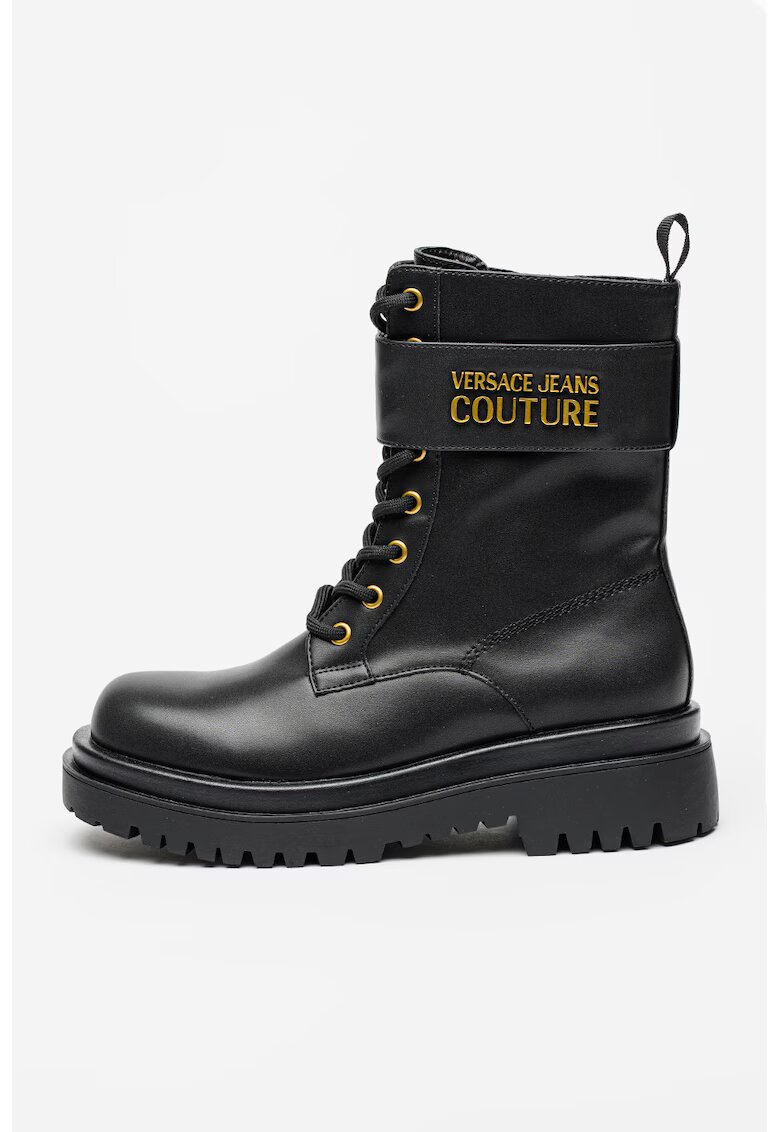 Versace Jeans Couture Боти от еко кожа с лого