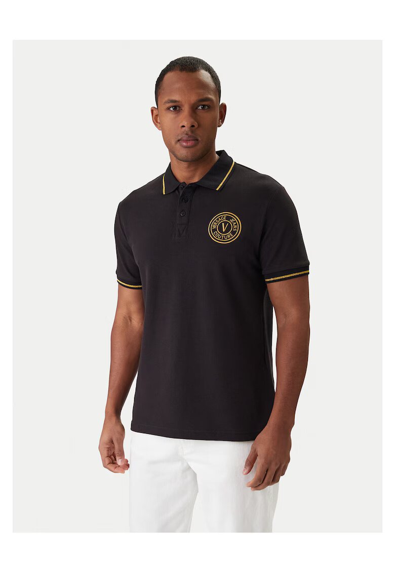Versace Jeans Couture Мъжка тениска - памук - черна