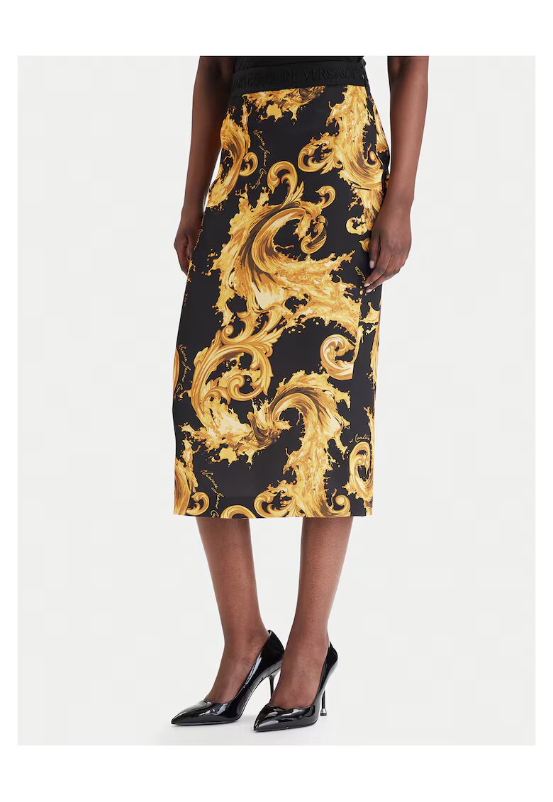 Versace Jeans Couture Пола тип молив - Черен/Жълт