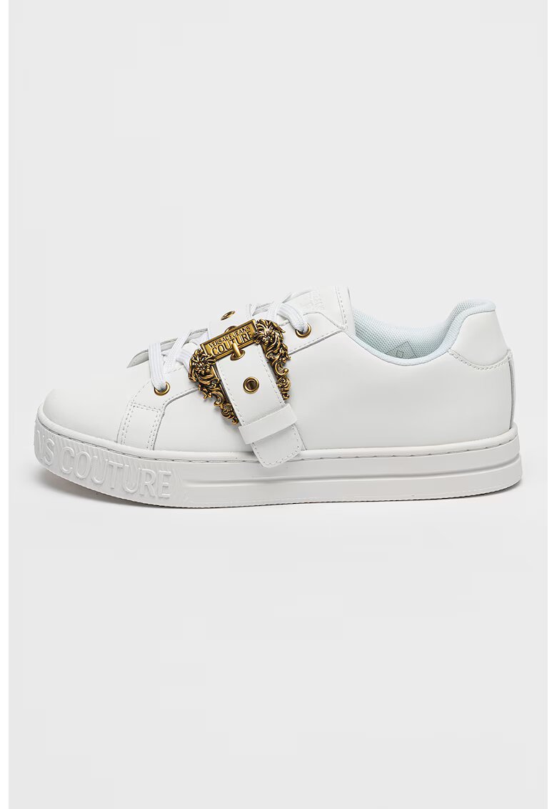 Versace Jeans Couture Спортни обувки Court 88 с тока - Жълт/Розова сьомга