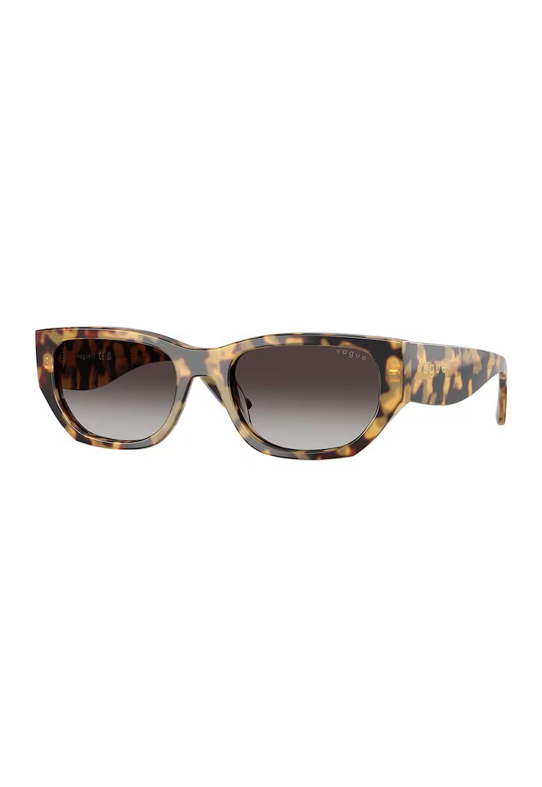 VOGUE EYEWEAR Правоъгълни слънчеви очила - Кафяв/Жълт