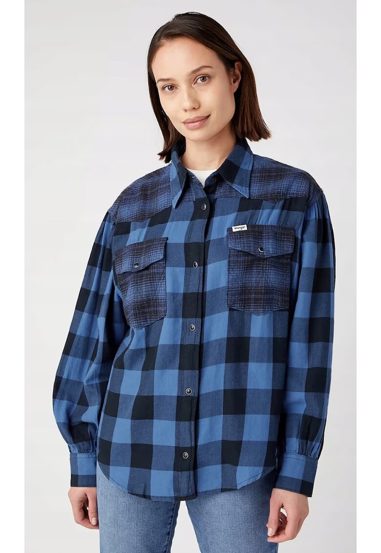 Wrangler Дамска риза памук - синя