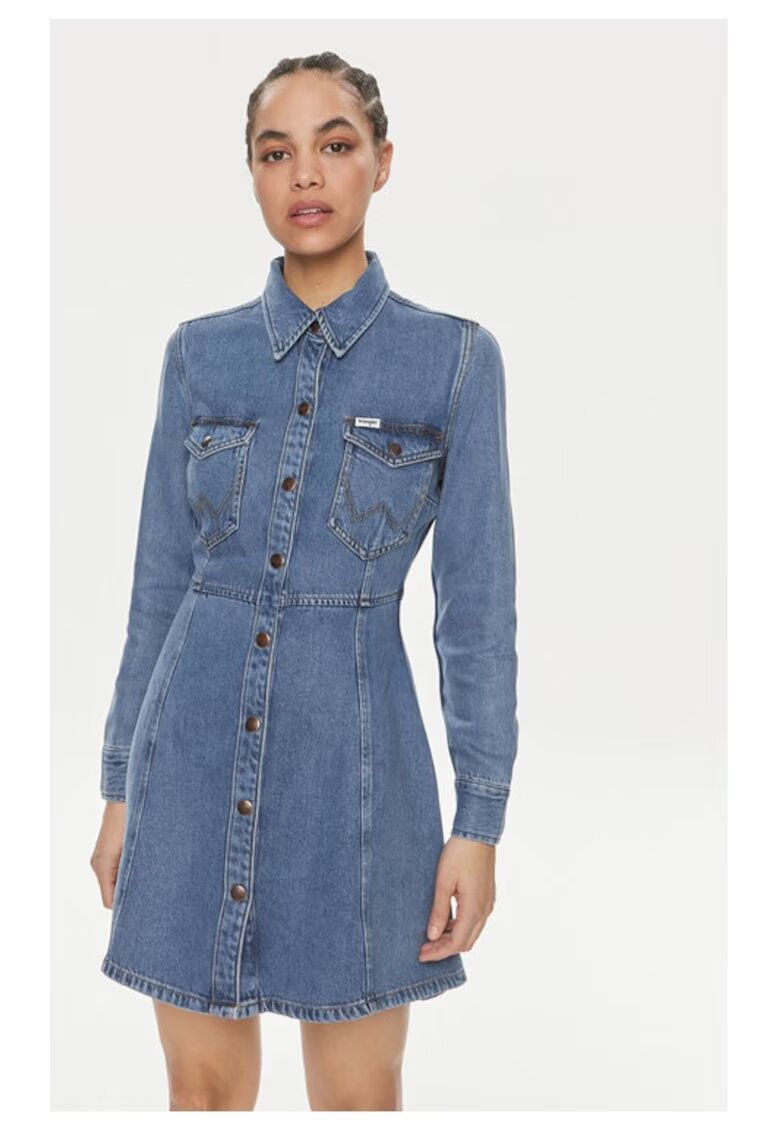 Wrangler Дамска рокля - синьо - лиоцел