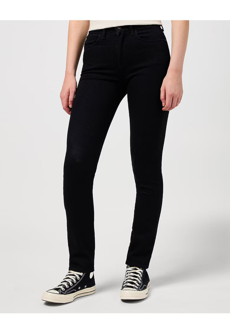 Wrangler Дамски блузи slim - черни - памук