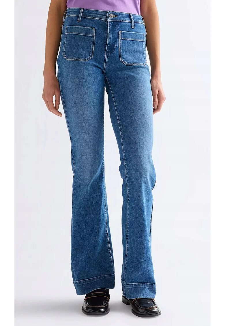 Wrangler Дамски дънки Flare - висока талия - разкроени - - памук/полиестер/еластан