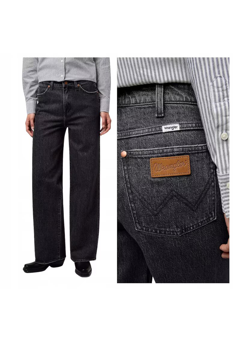 Wrangler Дамски дънки Loose Straight - Straight Fit - Висока талия - 5 джоба - Дълги - Цип - Памук