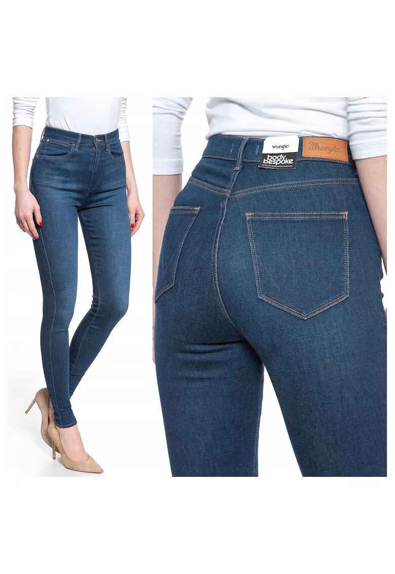 Wrangler Дамски дънки - Super High Skinny - Памук - Дълги - Petite - Деним - 65487