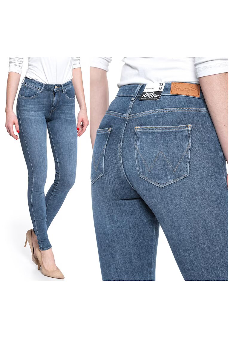 Wrangler Дамски дънки - Super Skinny - 20997-184 - Памучни - Дълги - Petite - Дънкови - W24-L32 US - Сини