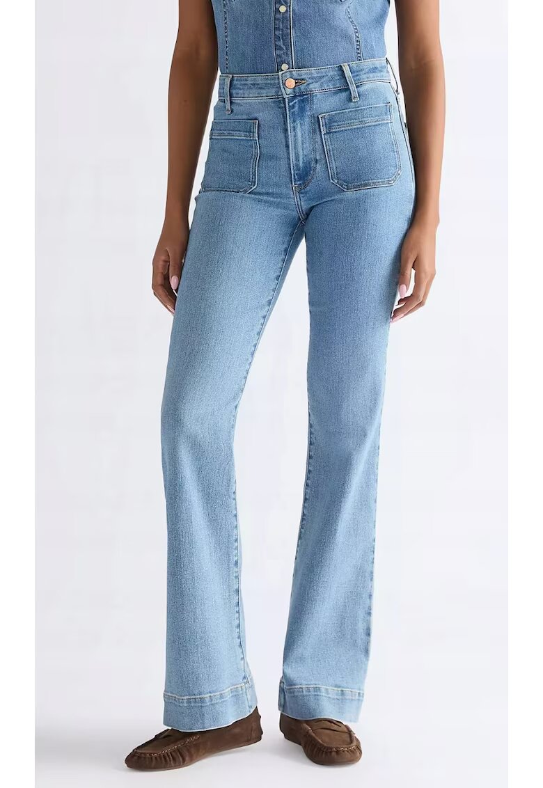 Wrangler Дамски дънки - висока талия - разкроени - сини