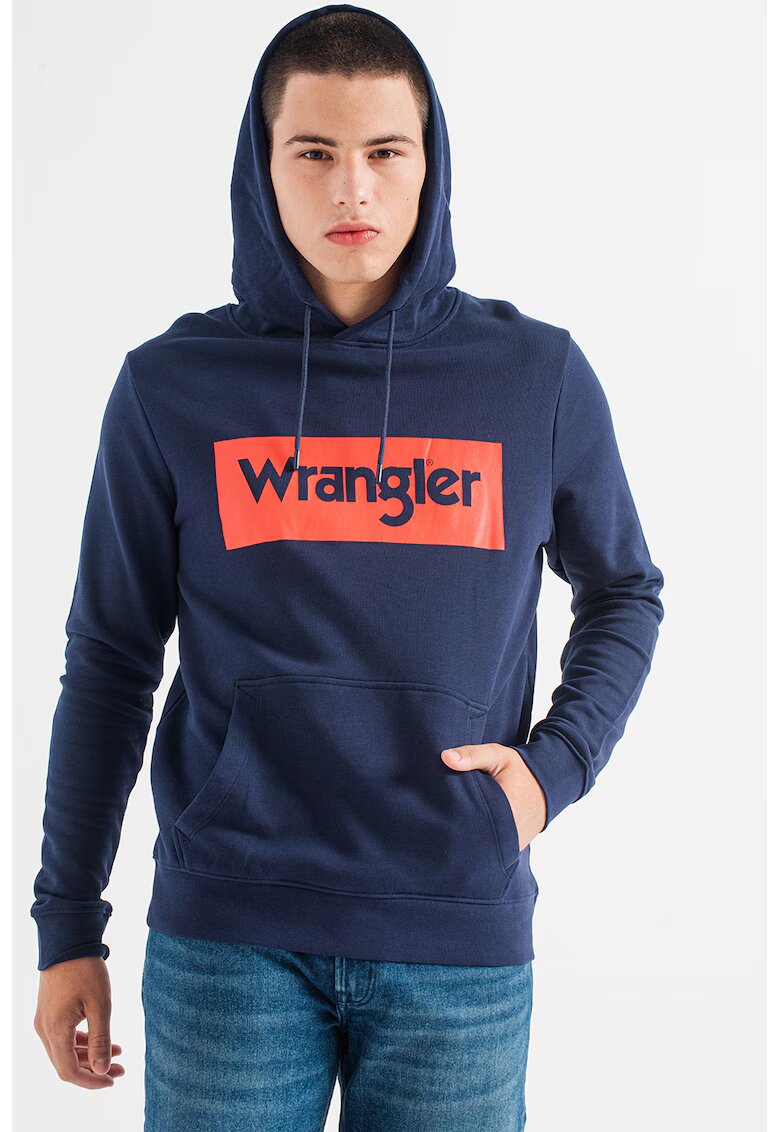 Wrangler Худи с лого и джоб кенгуру