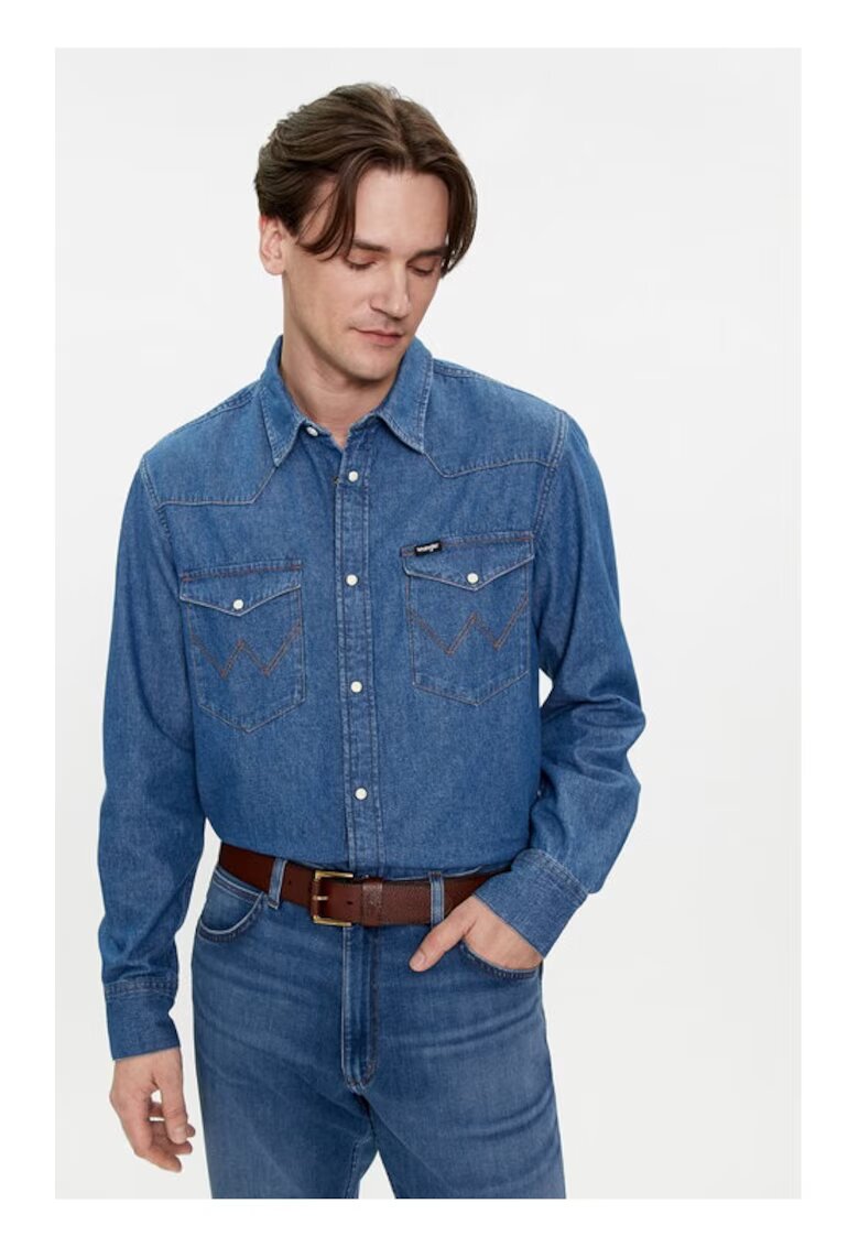Wrangler Мъжка риза - 594145 - синя - памук