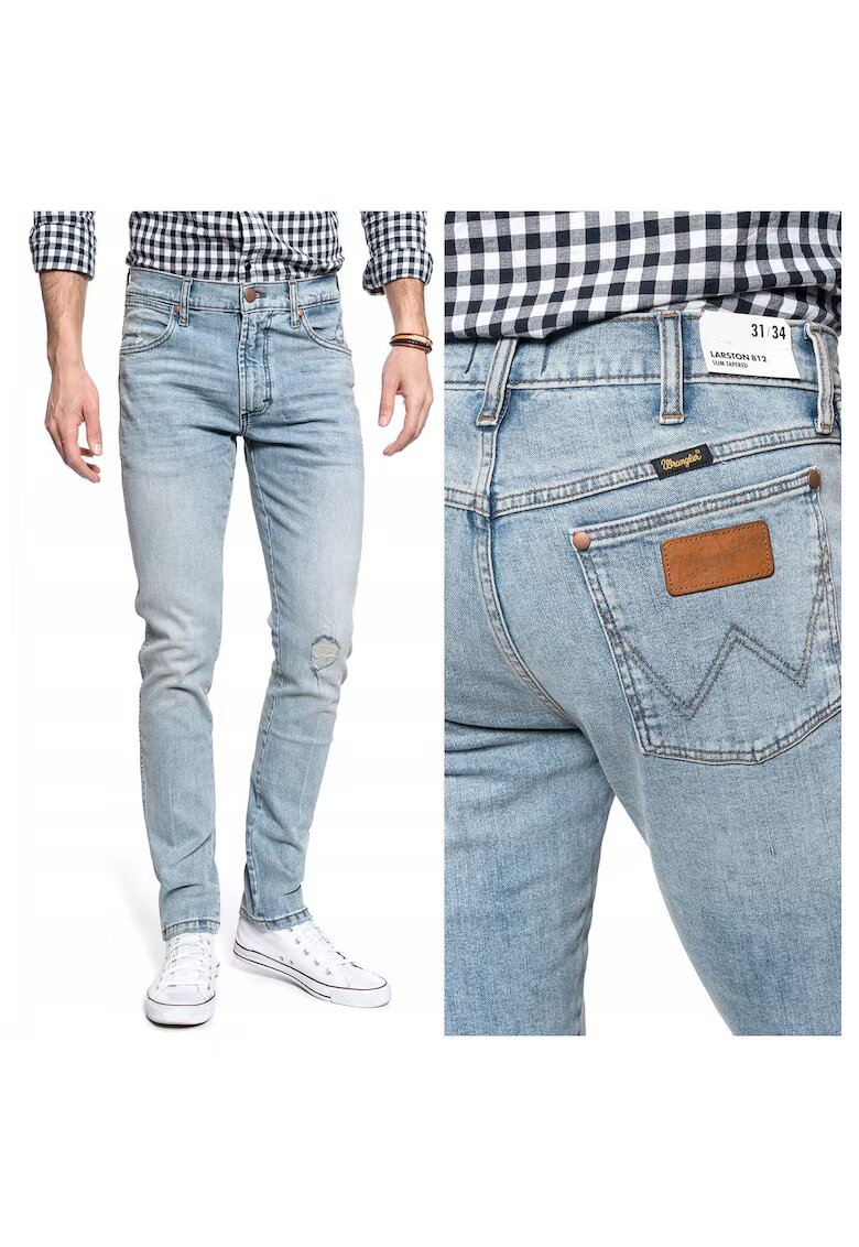 Wrangler Мъжки дънки - 35614-138 - Larston - Памук - Дълги - Мъжки - Slim fit - W31-L34 US - Сини
