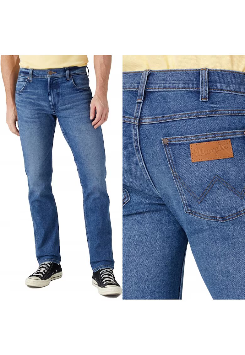 Wrangler Мъжки дънки Greensboro 803 - сини - W31 L34 - средна кройка - еластични