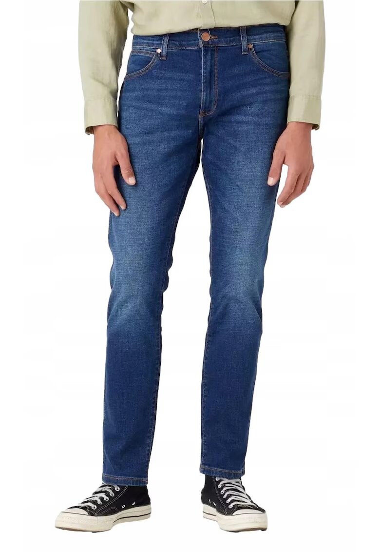 Wrangler Мъжки дънки Larston - стеснен силует - тъмносин