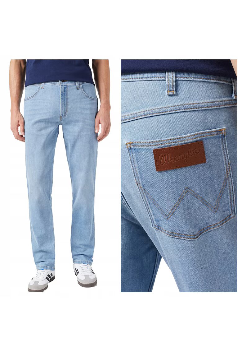 Wrangler Мъжки дънки - Regular Fit - Прав крачол - Средна талия - Цип - Дълги - 5 джоба - Памук -