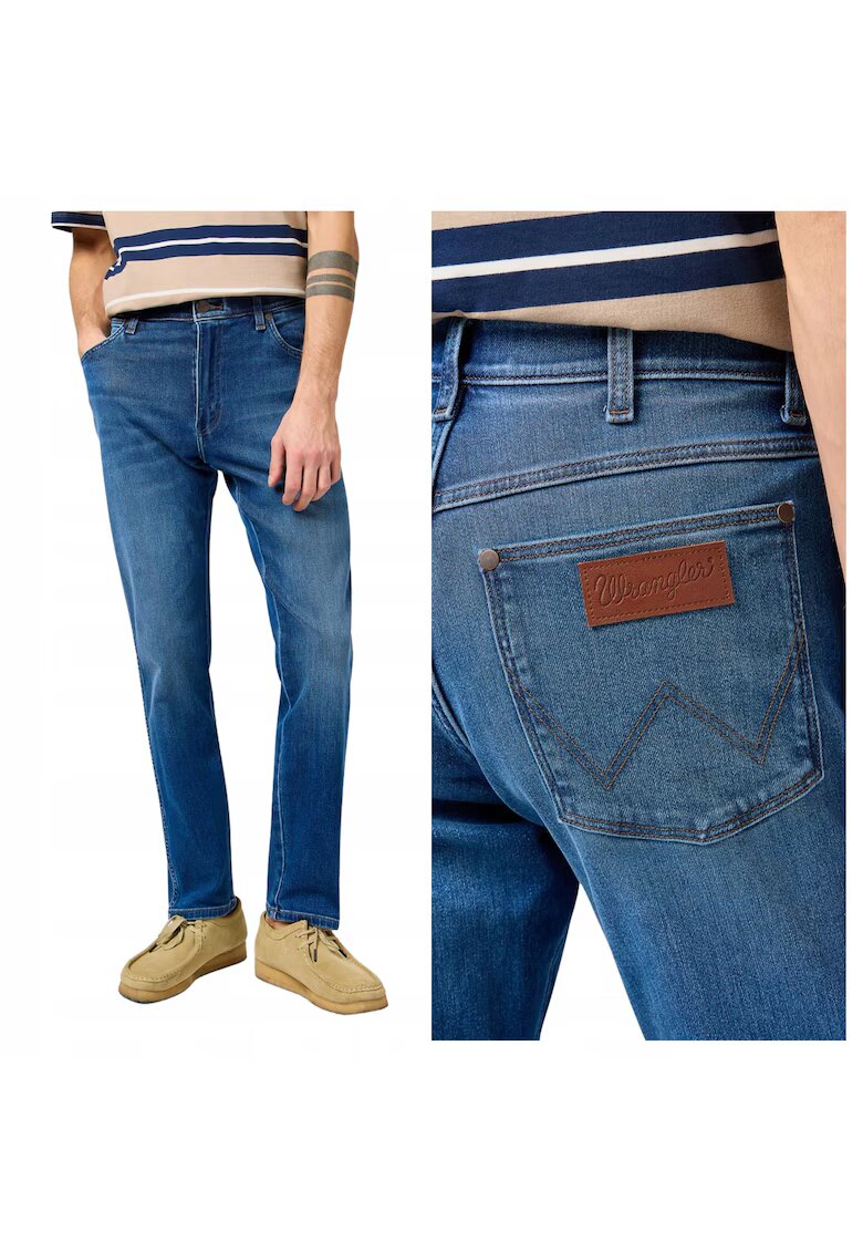 Wrangler Мъжки дънки - River - Кройка - Средна талия - 5 джоба - Цип - Дълги - Памук