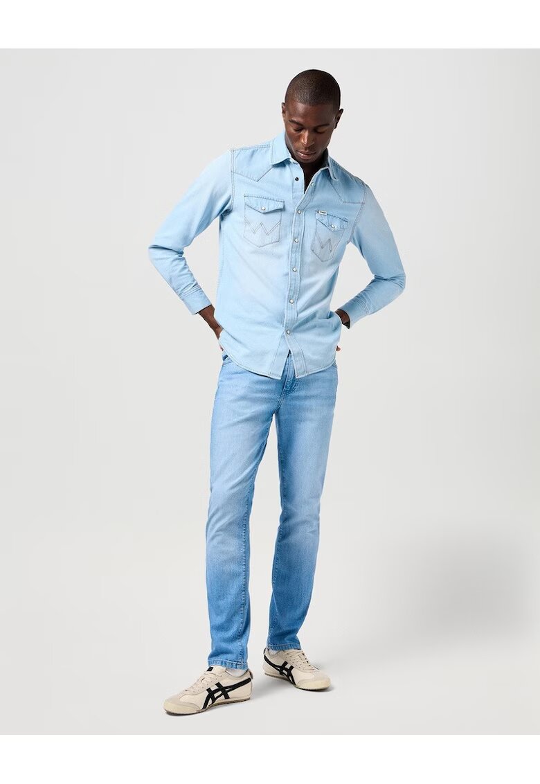 Wrangler Мъжки дънки - серия 19 - Slim Fit - ниска талия - 5 джоба - цип - дълги - памук - W36-L34 US