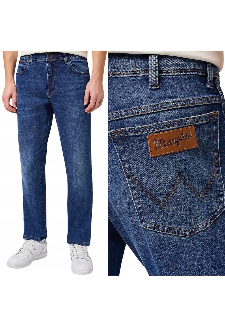 Wrangler Мъжки дънки Texas 821 прави - тъмносини