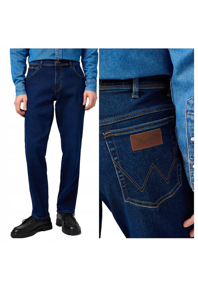 Wrangler Мъжки дънки - Texas - Права кройка - Средна талия - 5 джоба - Цип - Дълги - Памук - W30-L30 US