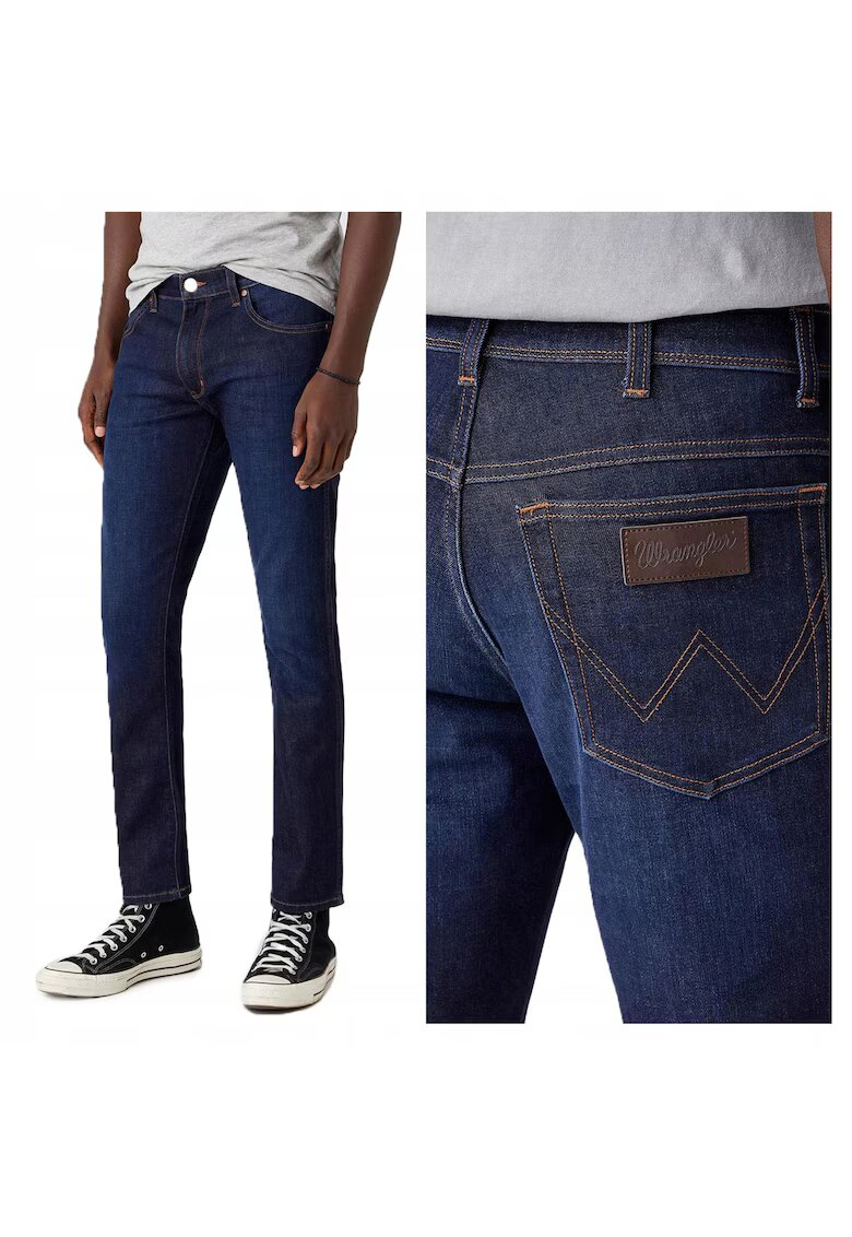 Wrangler Мъжки дънки - Texas Slim Slim Fit - Средна талия - Цип - Дълги - 5 джоба - Памук