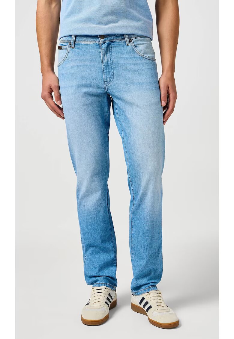 Wrangler Мъжки дънки Texas Slim - втален модел - светлосини - памук