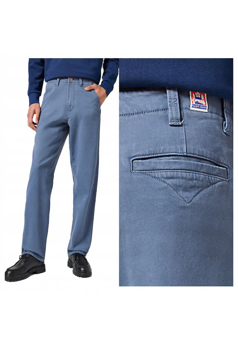 Wrangler Мъжки къси панталони - Casey Jones Chino - права кройка - средна талия - дълги - 5 джоба - цип - памук -