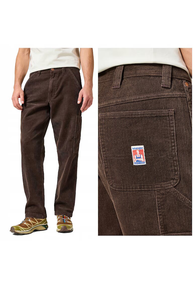 Wrangler Мъжки панталони - Casey Jones - Regular Fit - С цип - 5 джоба - Дълги - Памук - W31-L32 US - Кафяви