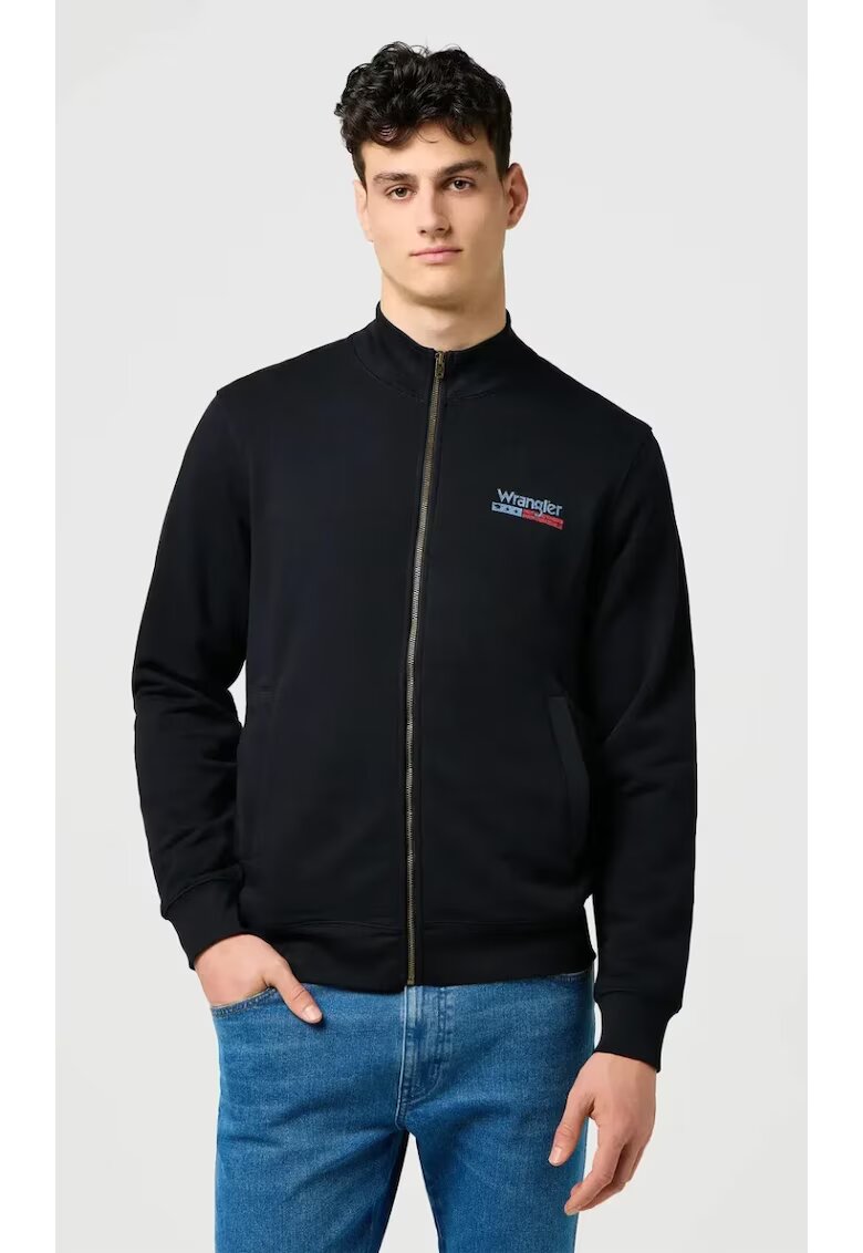Wrangler Мъжки суичър - FUNNEL NECK ZIP - - памук - стандартна кройка
