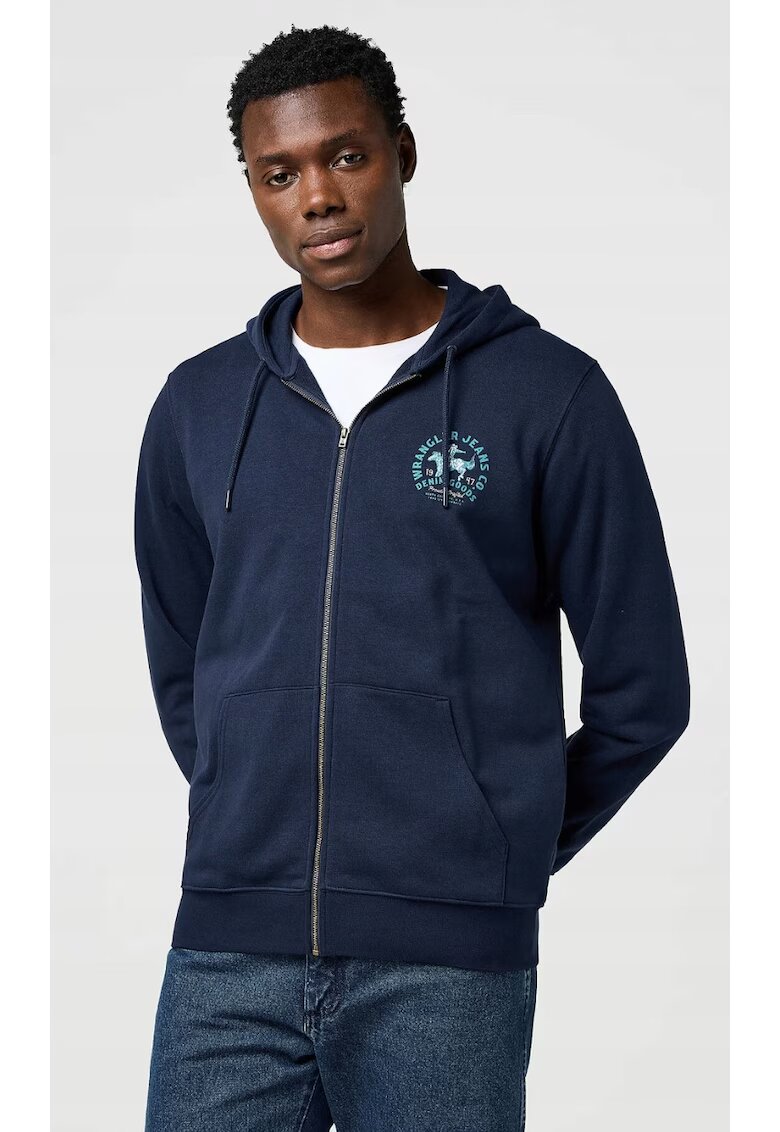 Wrangler Мъжки суичър - GRAPHIC ZIP HOODIE - стандартна кройка - - памук