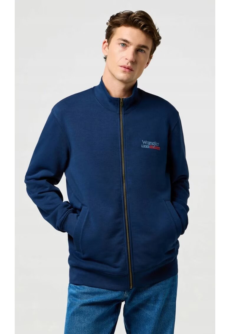 Wrangler Мъжки суитшърт - яка тип фуния - цип - - памук