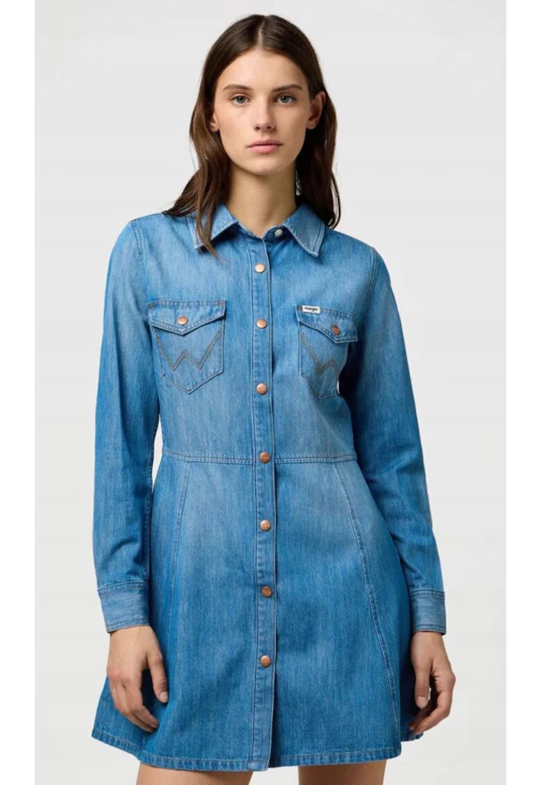 Wrangler Рокля синя - памук