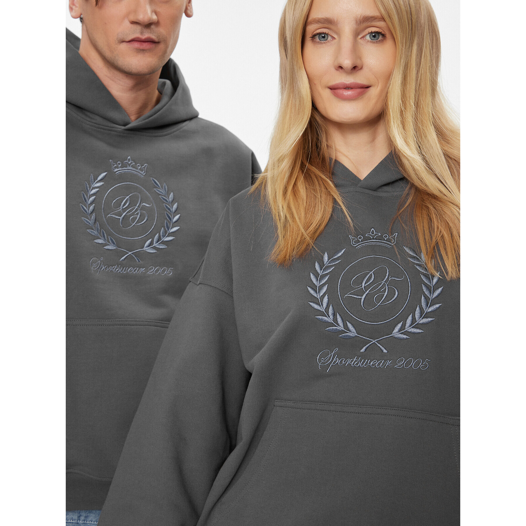 2005 Суитшърт Unisex Athletic Сив Relaxed Fit - Pepit.bg