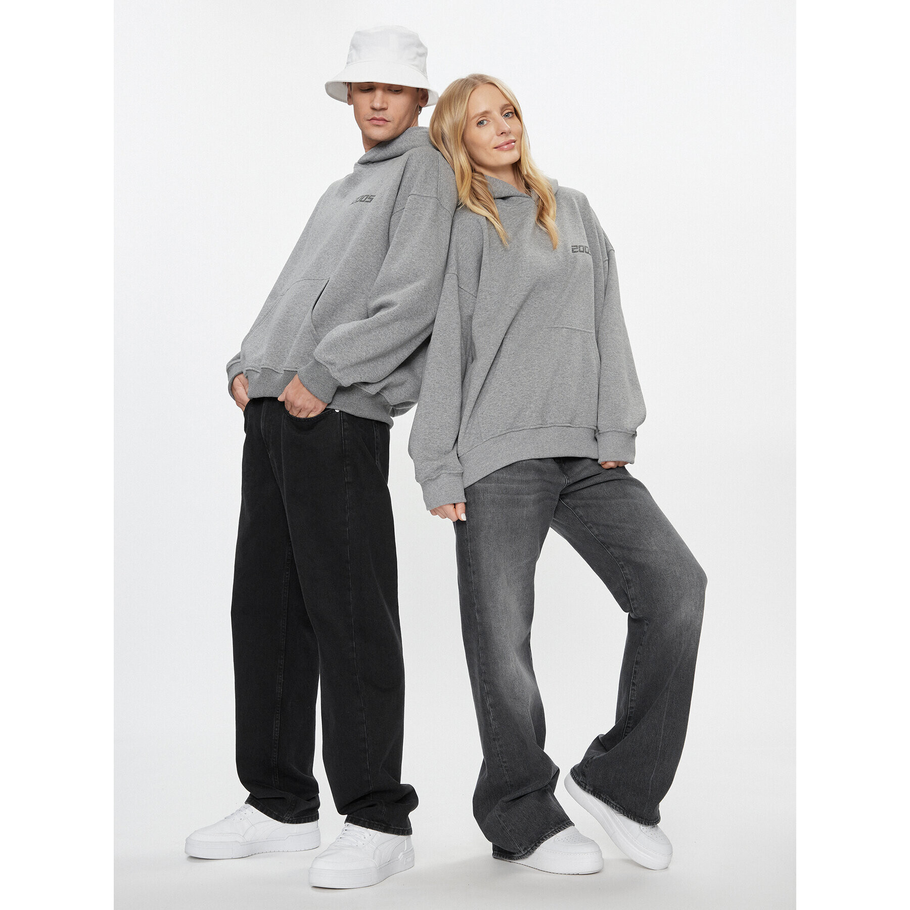 2005 Суитшърт Unisex Basic Сив Relaxed Fit - Pepit.bg