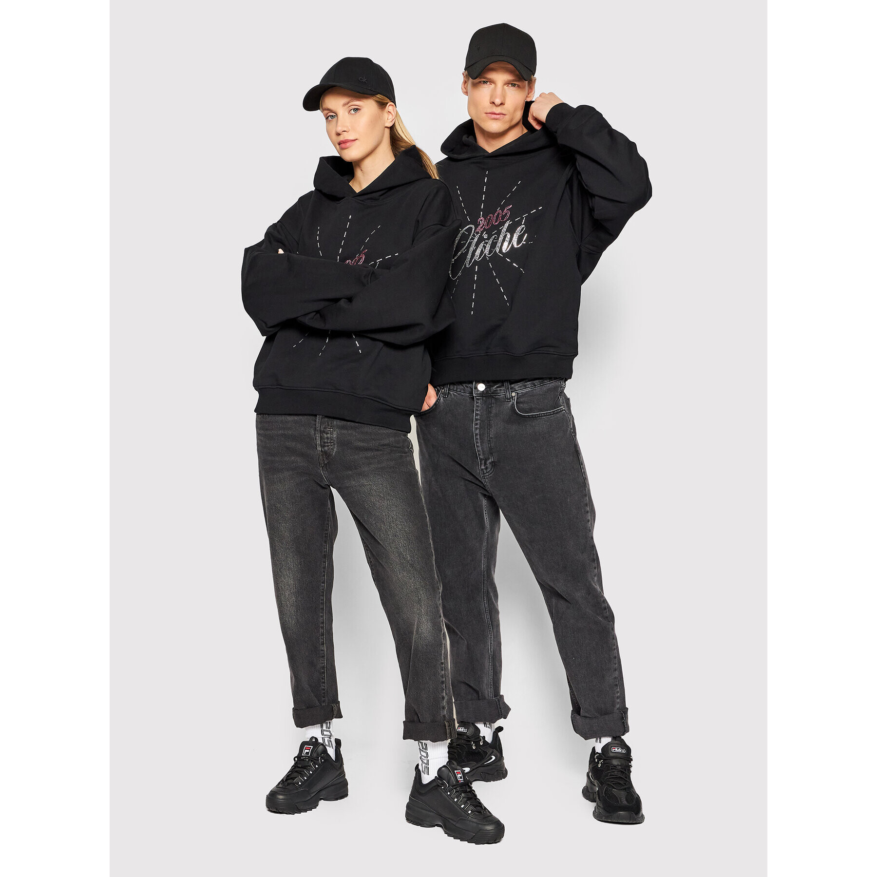 2005 Суитшърт Unisex Cliche Черен Relaxed Fit - Pepit.bg