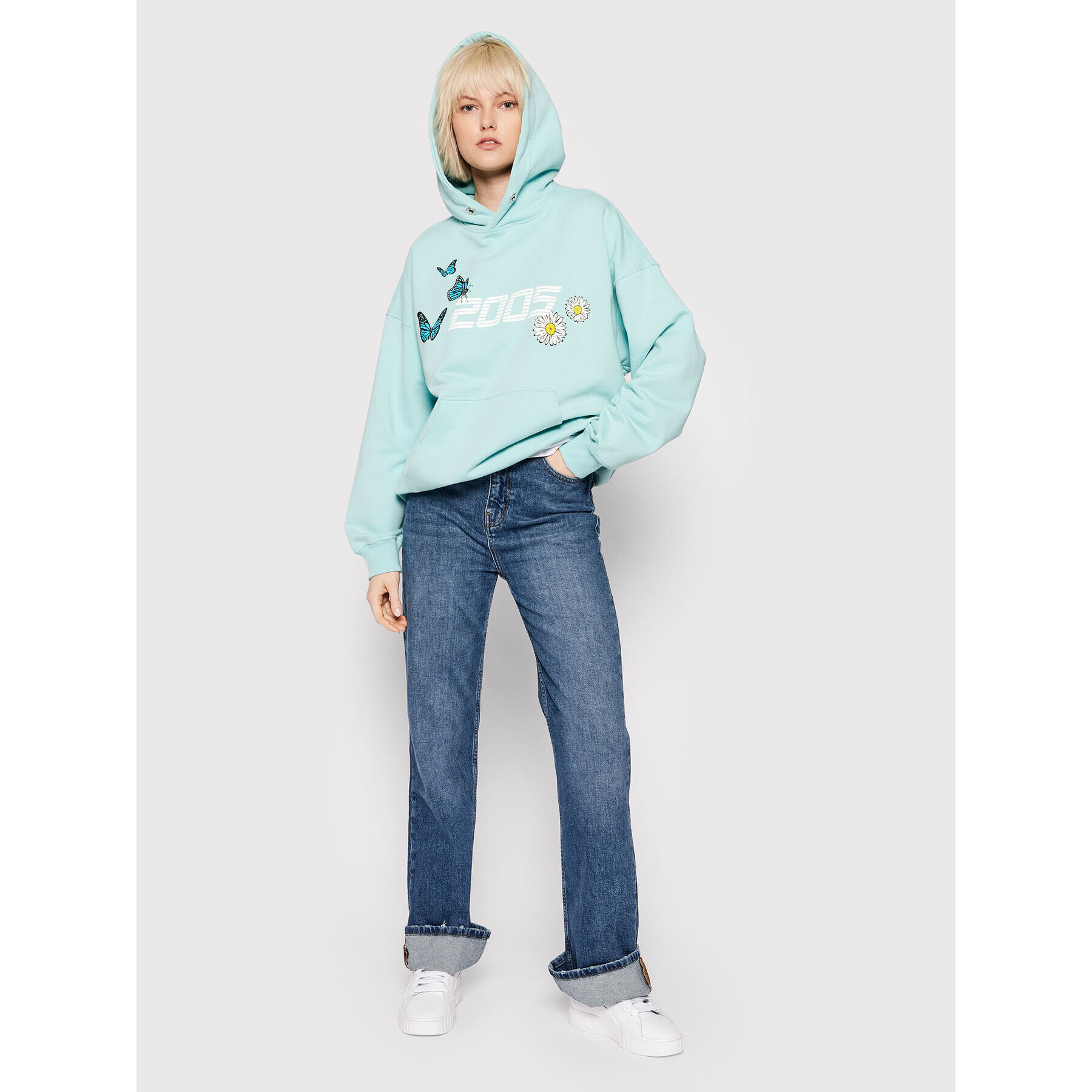 2005 Суитшърт Unisex Garden Зелен Relaxed Fit - Pepit.bg