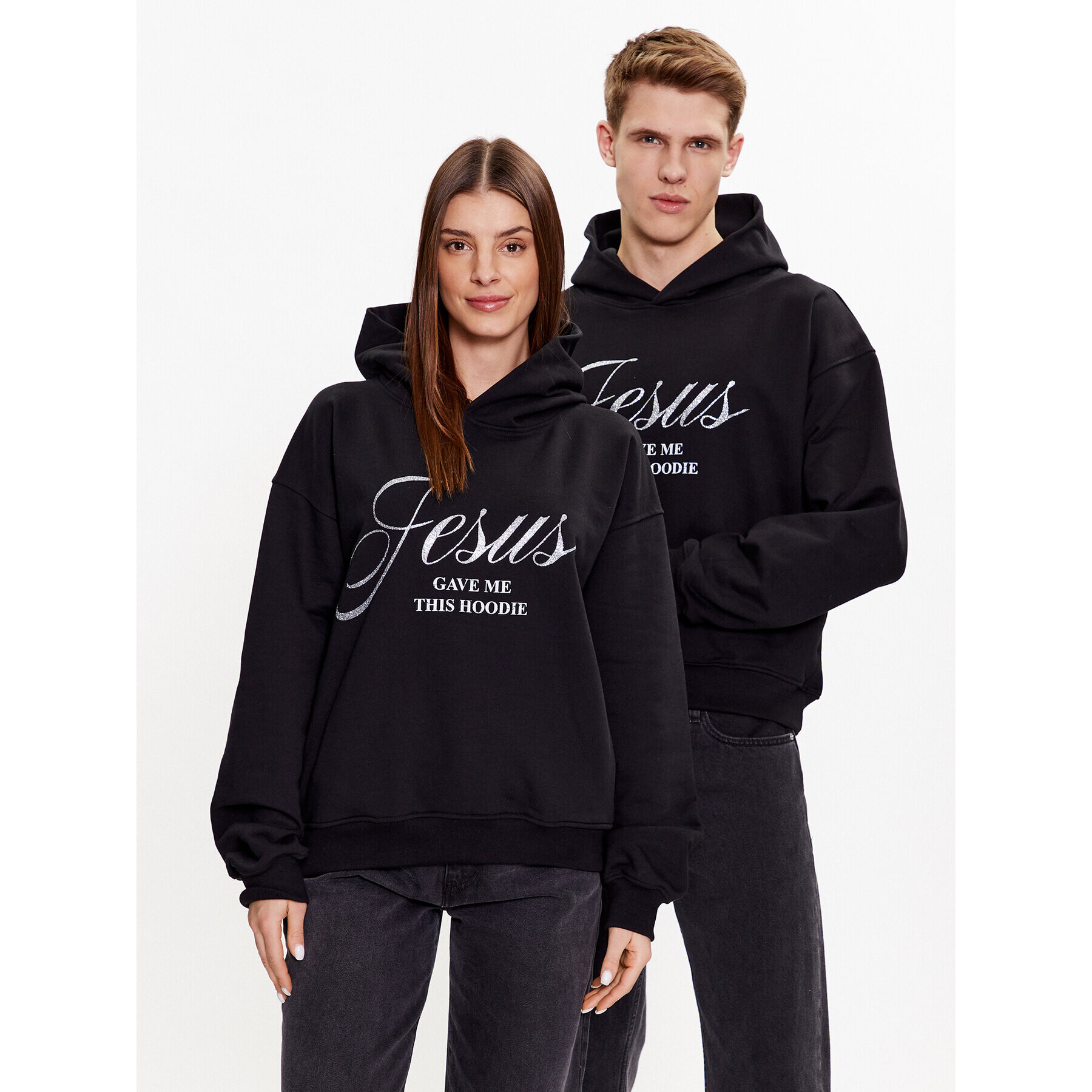 2005 Суитшърт Unisex Jesus Черен Regular Fit - Pepit.bg